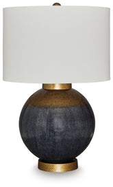 Orleans Furniture - Ashley Furniture - Adara Lighting - Metal Table Lamp (1/CN) / Blue/Gold Finish - L207564