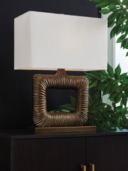 Orleans Furniture - Ashley Furniture - Garronby Lighting - Metal Table Lamp (1/CN) / Antique Brass Finish - L207604