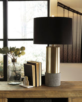 Orleans Furniture - Ashley Furniture - Jacek Lighting - Metal Table Lamp (Set of 2) / Gray/Brass Finish - L243164