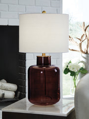 Orleans Furniture - Ashley Furniture - Mette Lighting - Glass Table Lamp (1/CN) / Brown/Gold Finish - L430924