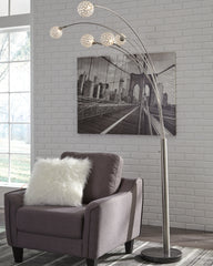 Orleans Furniture - Ashley Furniture - Winter Lighting - Metal Arc Lamp (1/CN) / Silver Finish - L725089