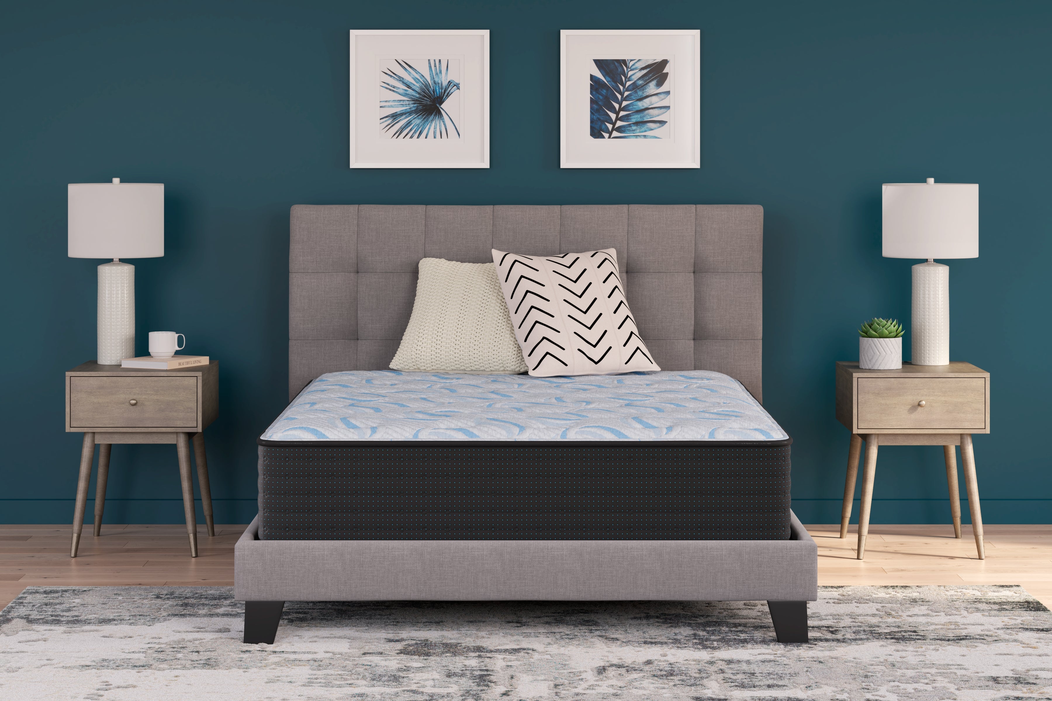 Orleans Furniture - Ashley Furniture - Elite Springs Firm Mattresses - Twin / Gray/Blue - M40511