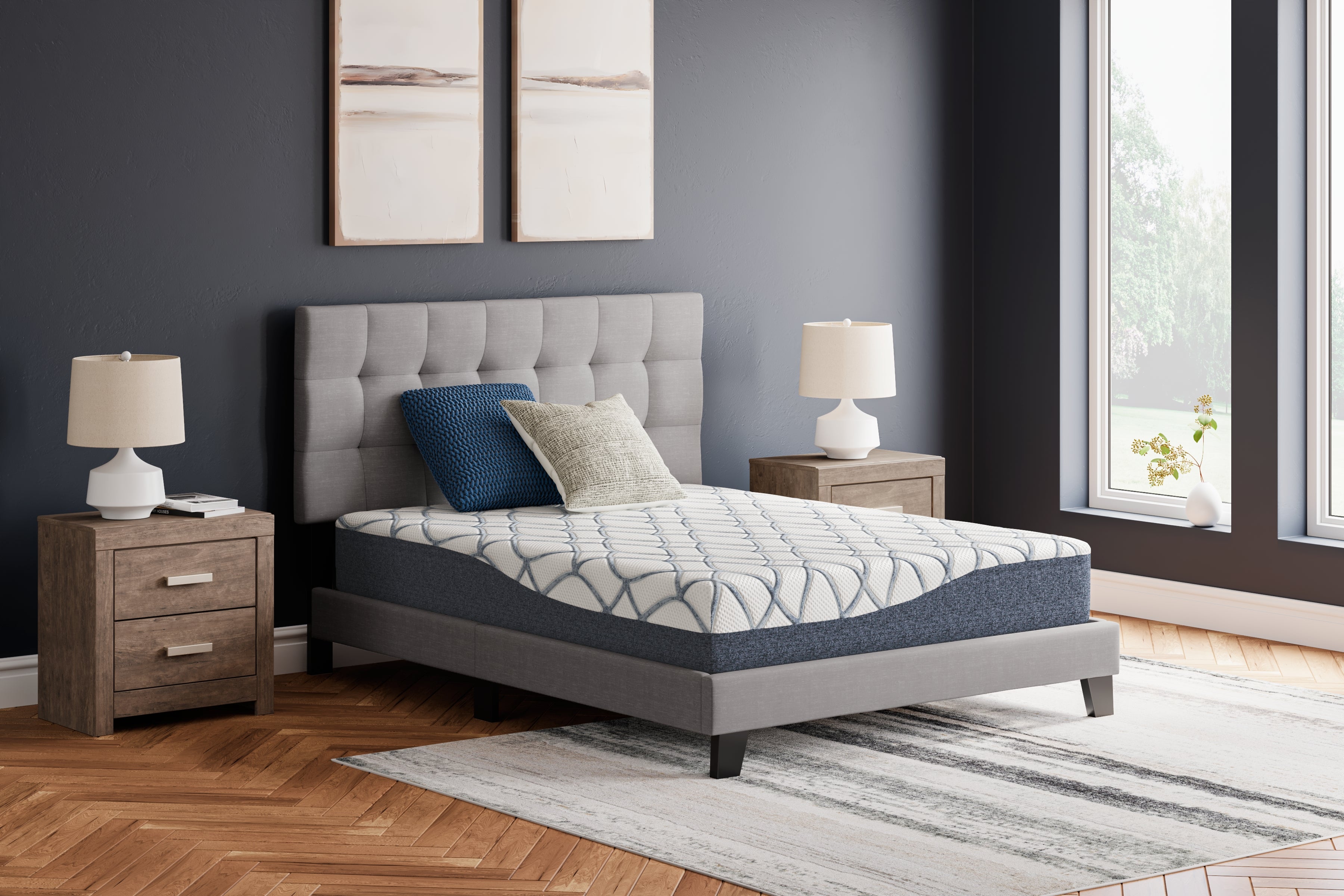 Orleans Furniture - Ashley Furniture - 10 Inch Chime Elite 2.0 Mattresses - Full / White/Blue - M42521