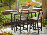Orleans Furniture - Ashley Furniture - Shoreline Beach Outdoor - Counter Table Set (3/CN) / Black/Beige - PCP221-113
