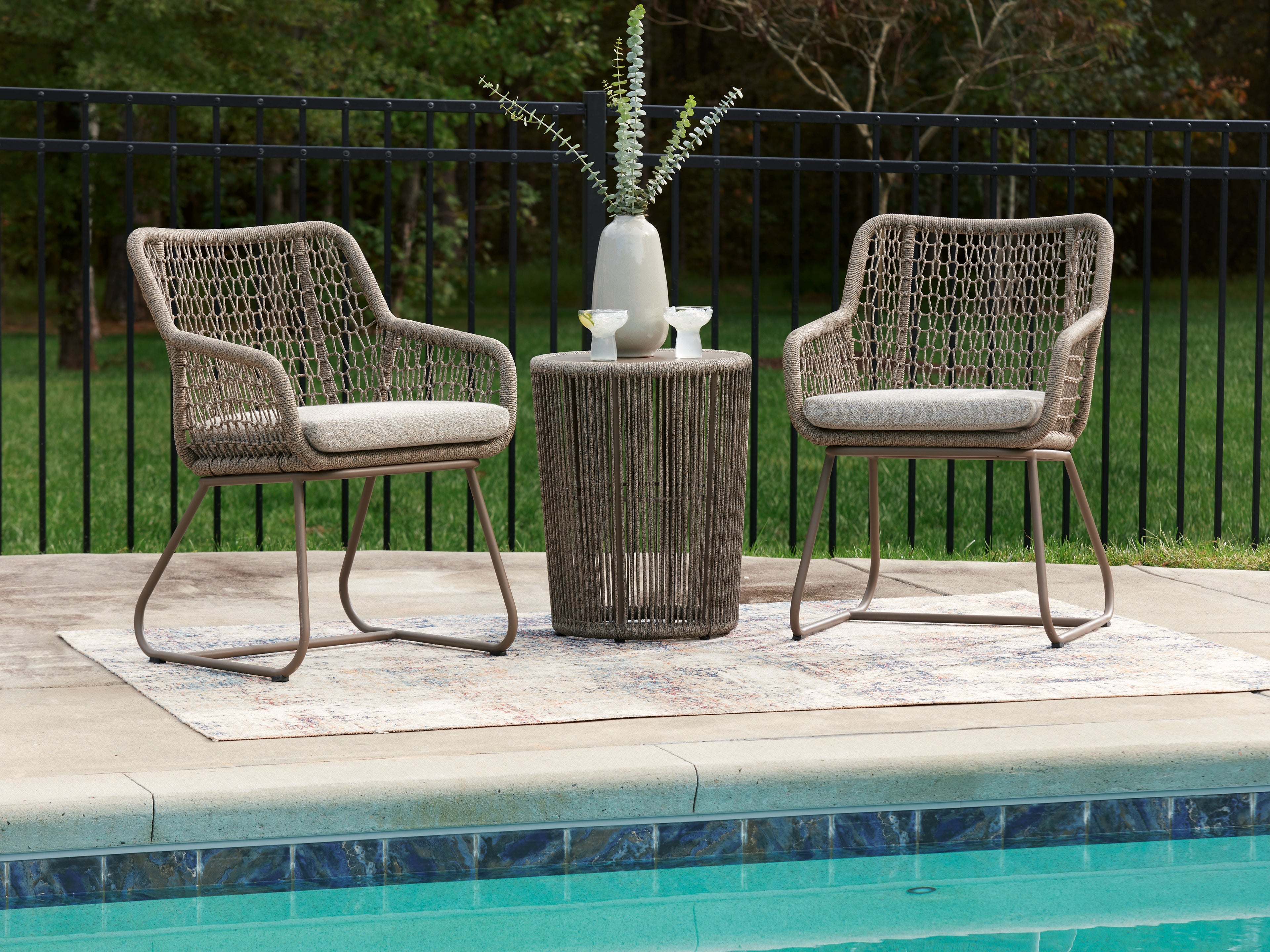 Orleans Furniture - Ashley Furniture - Majors Beach Outdoor - Chairs w/CUSH/Table Set (3/CN) - PCP321-050