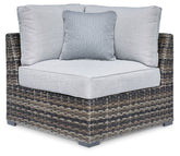 Orleans Furniture - Ashley Furniture - Harbor Court Outdoor - Ottoman with Cushion / Gray - P459-814