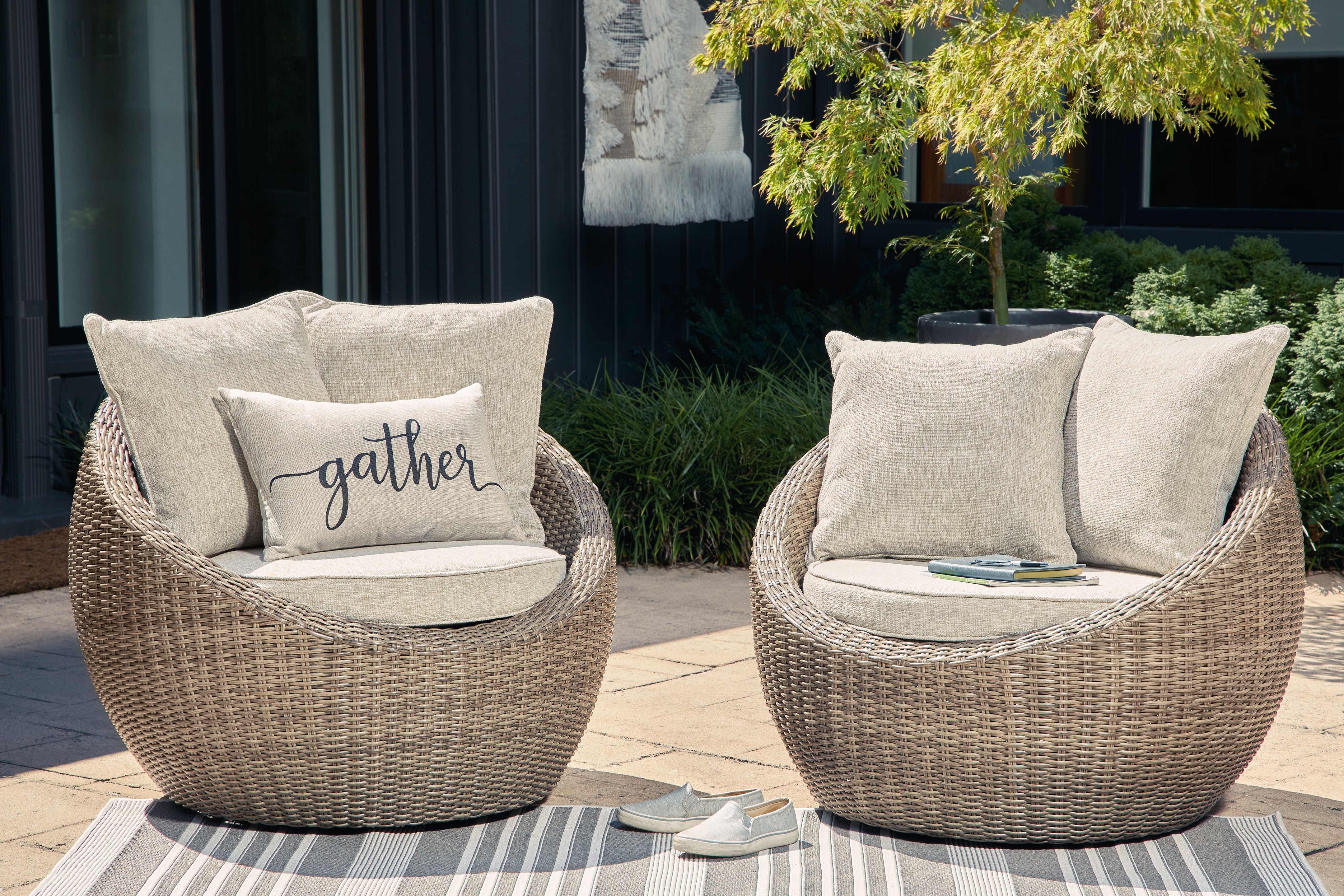 Orleans Furniture - Ashley Furniture - Danson Outdoor - Round End Table / Beige - P505-706