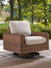 Orleans Furniture - Ashley Furniture - Dolan Creek Outdoor - Swivel Lounge w/ Cushion / Gray/Brown - PCP610-821