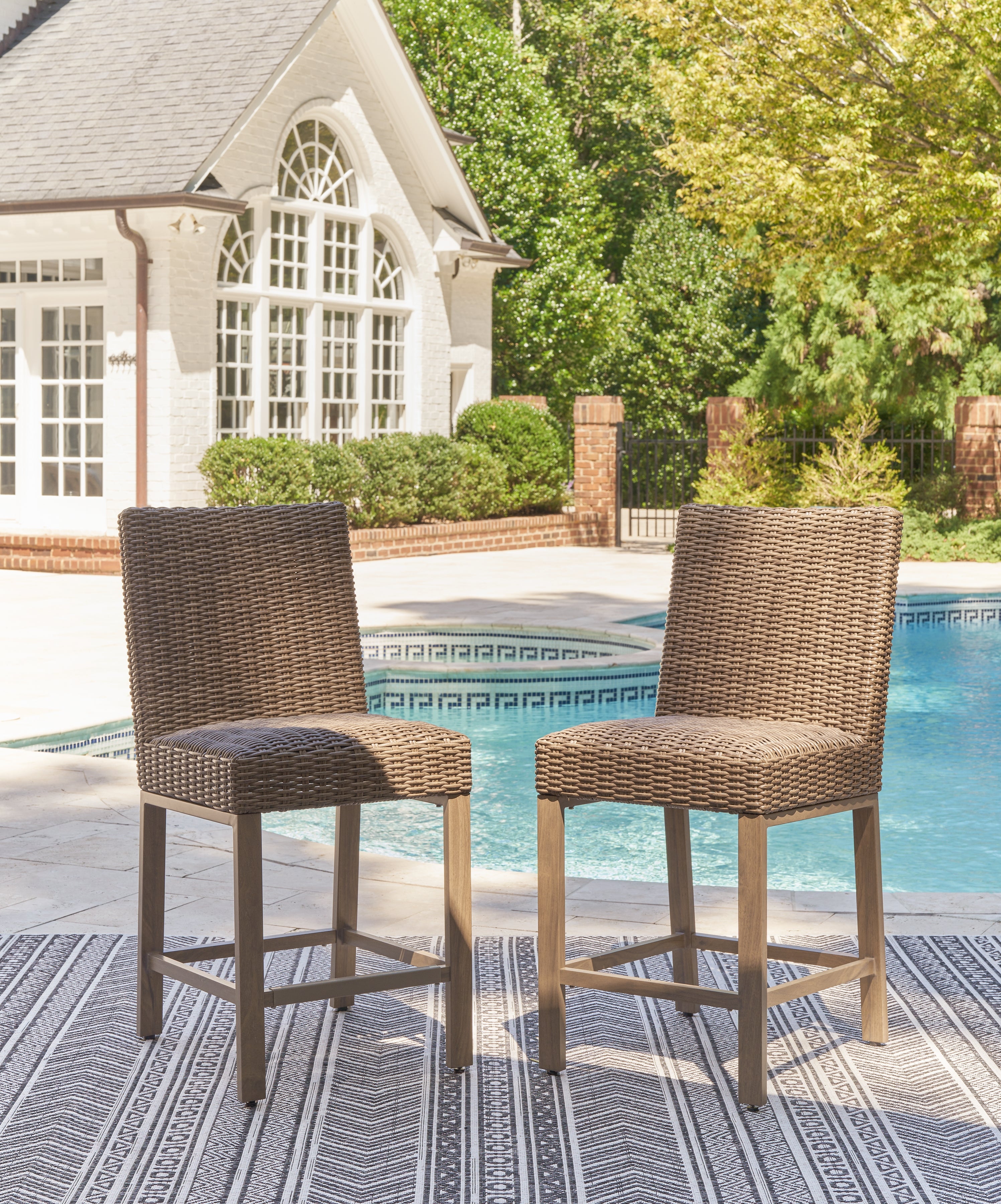Orleans Furniture - Ashley Furniture - Walton Bridge Outdoor - Barstool (Set of 2) / Driftwood - P749-130