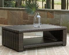 Orleans Furniture - Ashley Furniture - Grasson Lane Outdoor - Rectangular Cocktail Table / Brown - P783-701