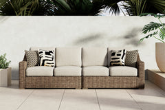Orleans Furniture - Ashley Furniture - Beachcroft Outdoor - 5-Piece Outdoor Sectional / Black/Light Gray - P792P6