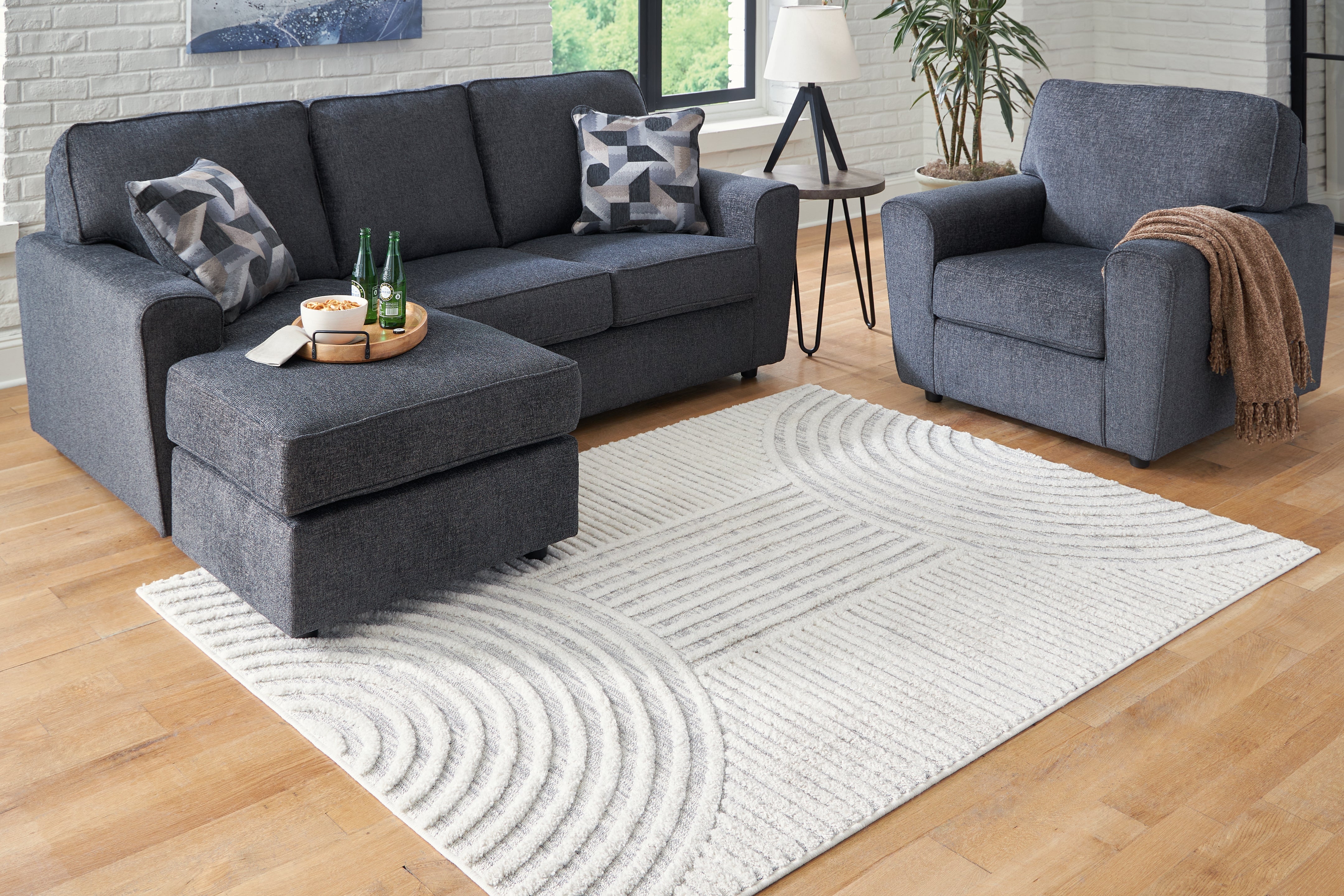 Orleans Furniture - Ashley Furniture - Lambworth Rug - 7'10" x 10' Rug / Gray/Cream - R405341