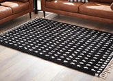 Orleans Furniture - Ashley Furniture - Minston Rug - 5' x 7' Rug / Black/White - R405952