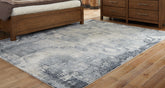 Orleans Furniture - Ashley Furniture - Langrich Rug - 7'10" x 10'6" Rug / Blue/Gray/Cream - R406131