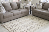 Orleans Furniture - Ashley Furniture - Leesdale Rug - 5' x 7' Rug / Ivory/Brown/Black - R406422