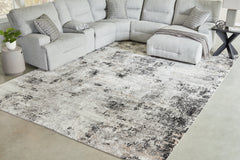 Orleans Furniture - Ashley Furniture - Langwell Rug - 10' x 14' Rug / Black/Gray/White - R406780
