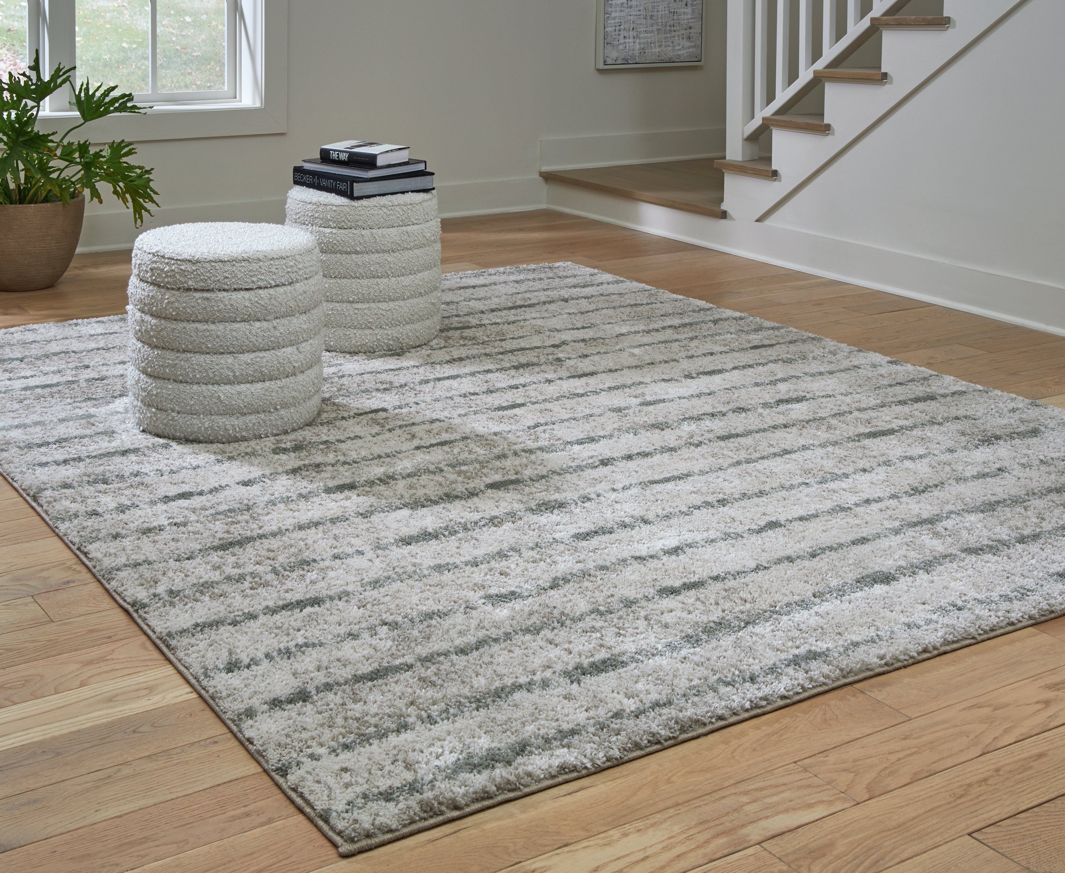 Orleans Furniture - Ashley Furniture - Laddway Rug - 5' x 7' Rug / Cream/Green - R406882