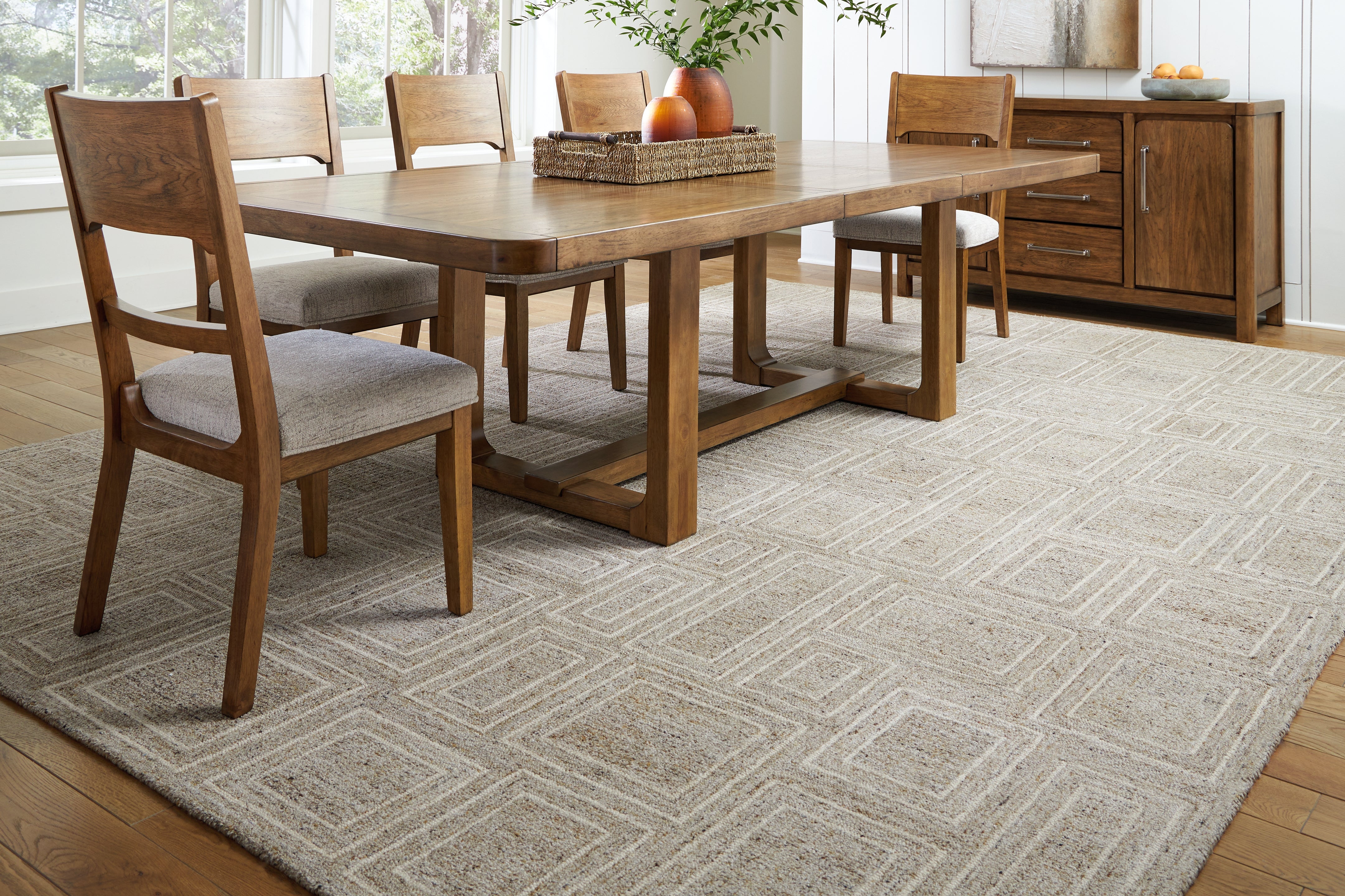 Orleans Furniture - Ashley Furniture - Brickburgh Rug - 8' x 10' Rug / Gray/Ivory/Honey - R406901