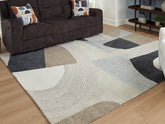 Orleans Furniture - Ashley Furniture - Edrickhill Rug - 8' x 10' Rug / Grayish Teal/Taupe/Cream - R407121