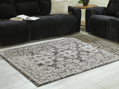 Orleans Furniture - Ashley Furniture - Glennisman Rug - Large Rug / Black/Gray/Ivory - R407271