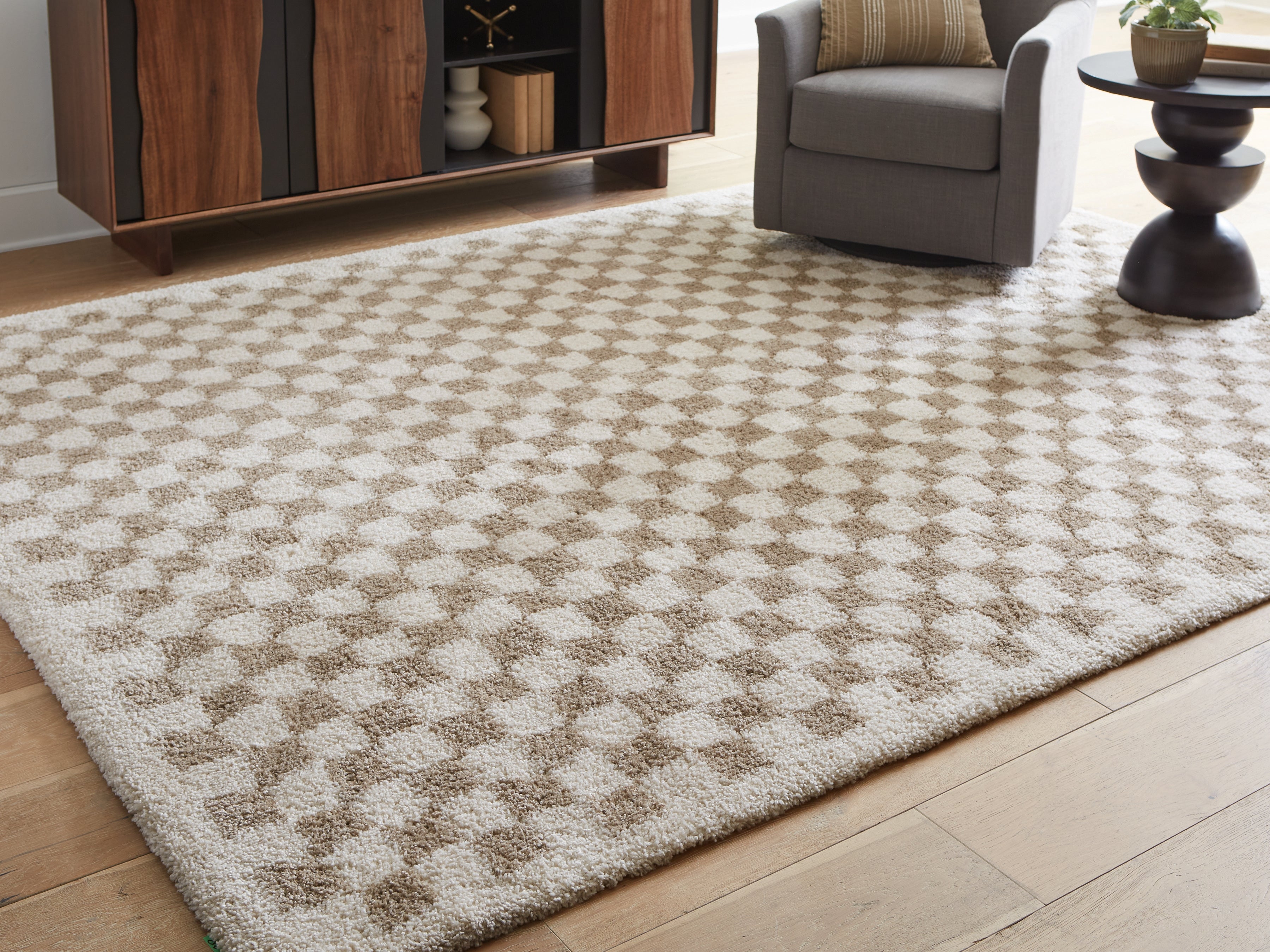 Orleans Furniture - Ashley Furniture - Karamen Rug - Large Rug / Taupe/Ivory - R407341