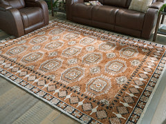 Orleans Furniture - Ashley Furniture - Qaabiz Rug - 7'8" x 10' Area Rug / Sienna/Ivory/Black - R407521