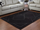 Orleans Furniture - Ashley Furniture - Marav Rug - 5' x 7' Area Rug / Black/White - R407532