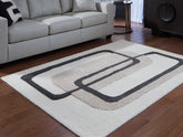 Orleans Furniture - Ashley Furniture - Davismour Rug - 5' x 7' Area Rug / Ivory/Taupe/Charcoal - R407562
