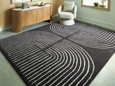 Orleans Furniture - Ashley Furniture - Eldonmore Rug - 7'8" x 10' Area Rug / Black/Ivory - R407571