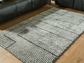 Orleans Furniture - Ashley Furniture - Kurtmen Rug - 5' x 7' Area Rug / Black/Ivory - R407592
