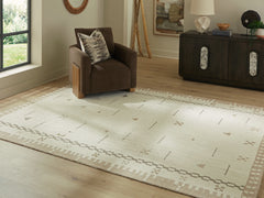 Orleans Furniture - Ashley Furniture - Dot Rug - 7'8" x 10' Area Rug / Cream/Brown/Taupe - R407651