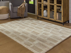 Orleans Furniture - Ashley Furniture - Lisgrove Rug - 7'8" x 10' Area Rug / Tan/Brown/White - R407711
