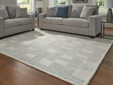 Orleans Furniture - Ashley Furniture - Dylanton Rug - 5' x 7' Area Rug / Ivory/Blue - R407812