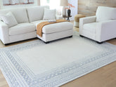 Orleans Furniture - Ashley Furniture - Azelhurst Rug - 5' x 7' Area Rug / Blue/Ivory/Gray - R407852