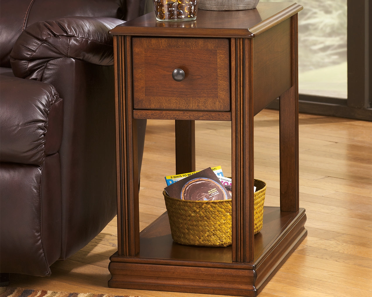 Orleans Furniture - Ashley Furniture - Breegin Chairside End Table - Chair Side End Table / Brown - T007-527