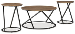 Orleans Furniture - Ashley Furniture - Cassbryn Table (Set of 3) - Occasional Table Set (3/CN) / Brown/Black - T152-13
