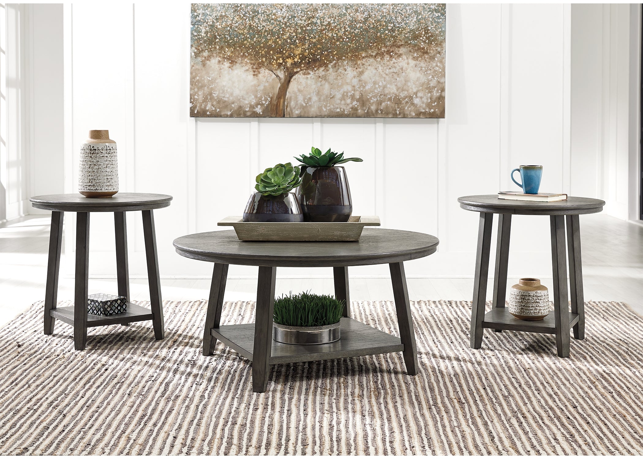 Orleans Furniture - Ashley Furniture - Caitbrook Table (Set of 3) - Occasional Table Set (3/CN) / Gray - T188-13