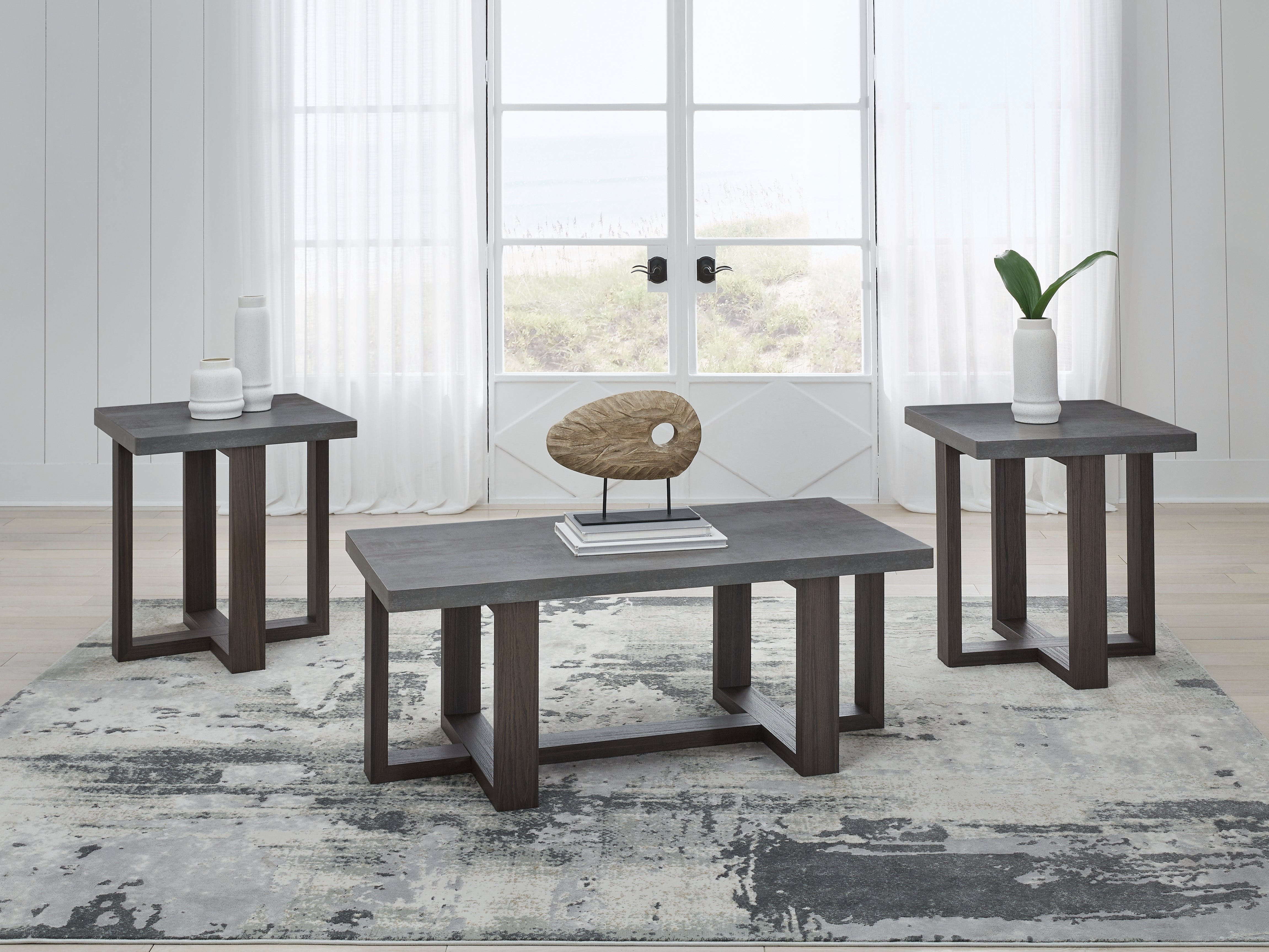 Orleans Furniture - Ashley Furniture - Dynnford Table (Set of 3) - Occasional Table Set (3/CN) / Gray/Brown - T216-13