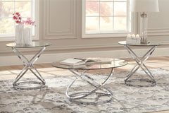 Orleans Furniture - Ashley Furniture - Hollynyx Table (Set of 3) - Occasional Table Set (3/CN) / Chrome Finish - T270-13