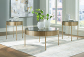 Orleans Furniture - Ashley Furniture - Jettaya Table (Set of 3) - Occasional Table Set (3/CN) / Brushed Brass - T285-13