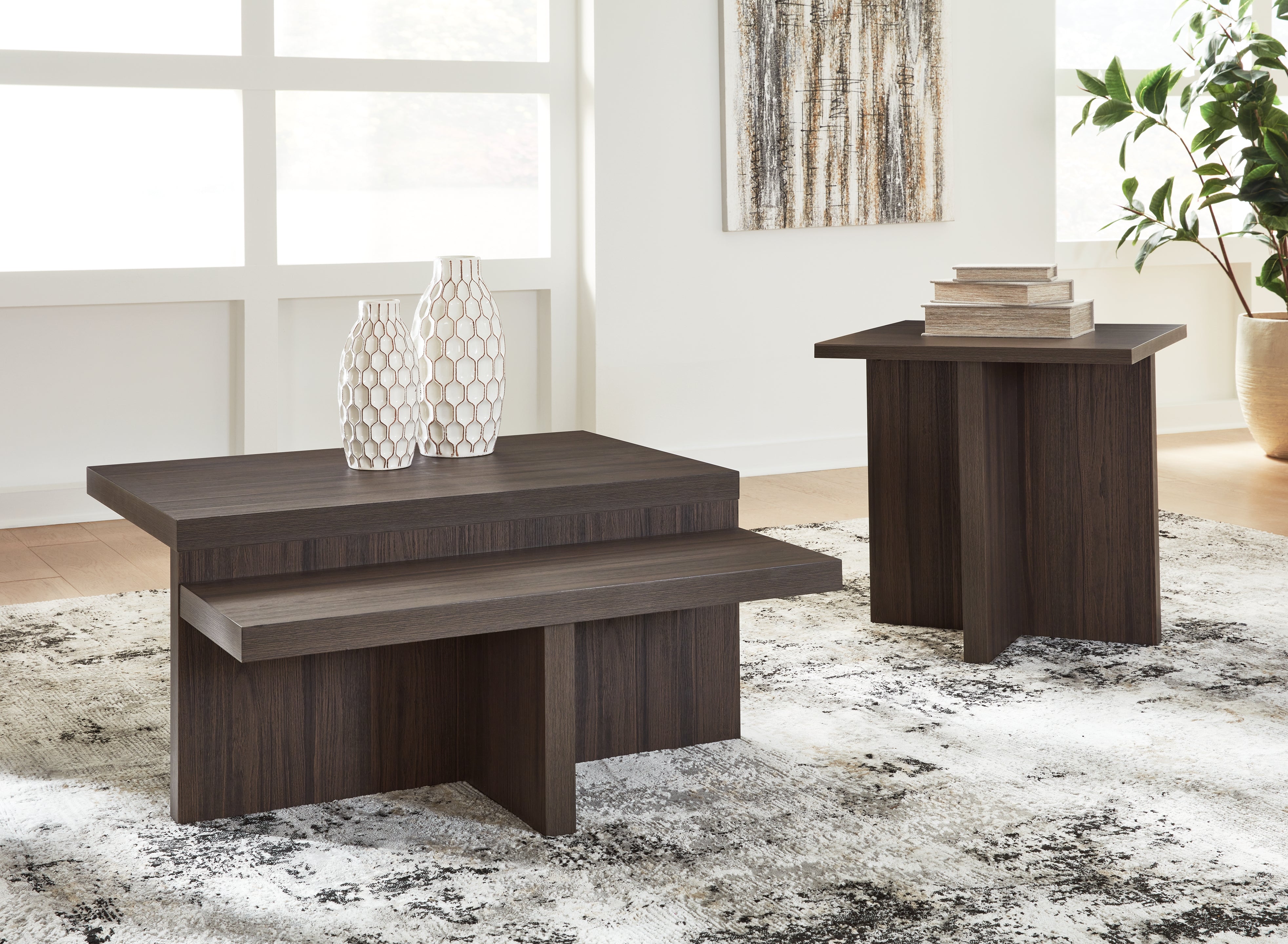 Orleans Furniture - Ashley Furniture - Zendex Table (Set of 2) - Occasional Table Set (Set of 2) / Brown - T304-12