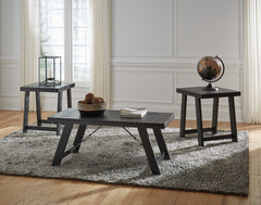 Orleans Furniture - Ashley Furniture - Noorbrook Table (Set of 3) - Occasional Table Set (3/CN) / Black/Pewter - T351-13