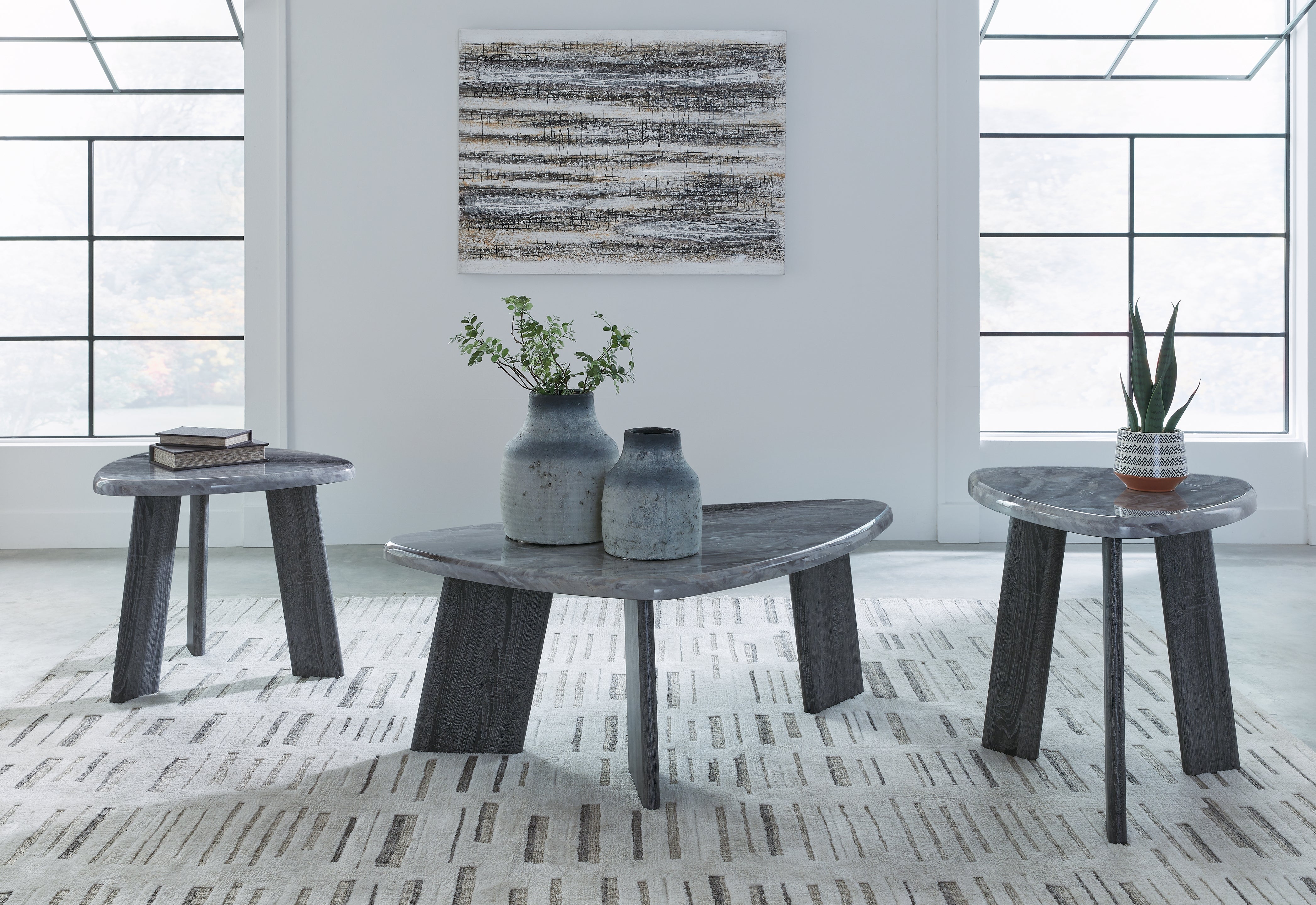 Orleans Furniture - Ashley Furniture - Bluebond Table (Set of 3) - Occasional Table Set (3/CN) / Gray - T390-13