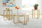 Orleans Furniture - Ashley Furniture - Milloton Table (Set of 3) - Occasional Table Set (3/CN) / Gold - T398-13