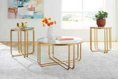 Orleans Furniture - Ashley Furniture - Milloton Table (Set of 3) - Occasional Table Set (3/CN) / Gold - T398-13