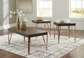 Orleans Furniture - Ashley Furniture - Bandyn Table (Set of 3) - Occasional Table Set (3/CN) / Brown/Champagne - T404-13