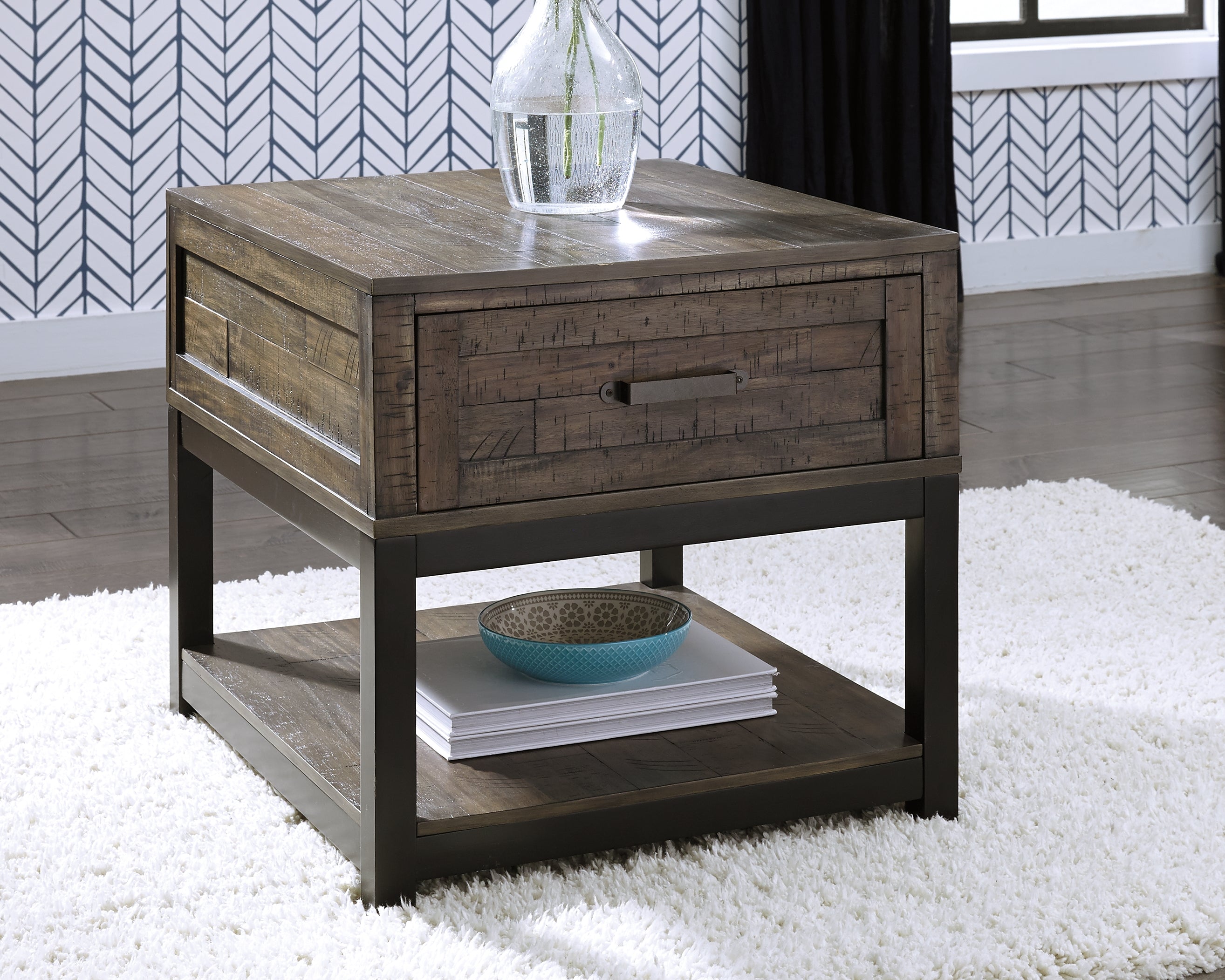 Orleans Furniture - Ashley Furniture - Johurst End Table - Rectangular End Table / Grayish Brown - T444-3