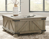 Orleans Furniture - Ashley Furniture - Aldwin Coffee Table With Storage - Cocktail Table with Storage / Gray - T457-20