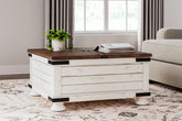 Orleans Furniture - Ashley Furniture - Wystfield Coffee Table - Cocktail Table with Storage / White/Brown - T459-20