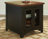 Orleans Furniture - Ashley Furniture - Valebeck End Table - Rectangular End Table / Black/Brown - T468-3